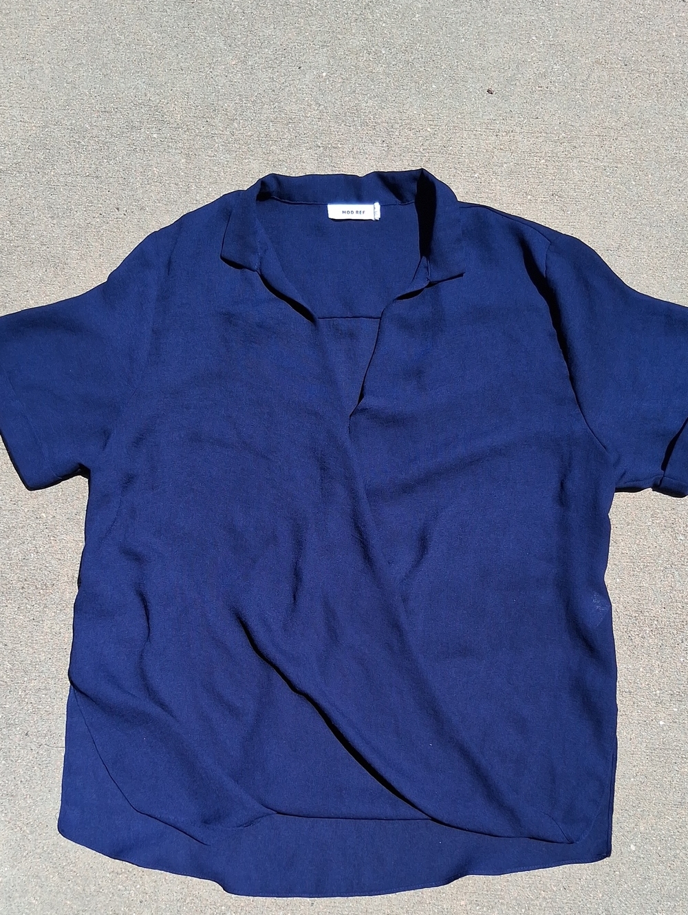Navy Short-Sleeve Casual Shirt -